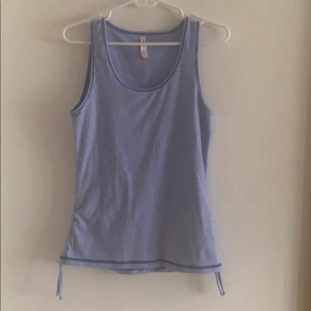 Lucy Blue/White Striped Athletic Tank Top - Size S